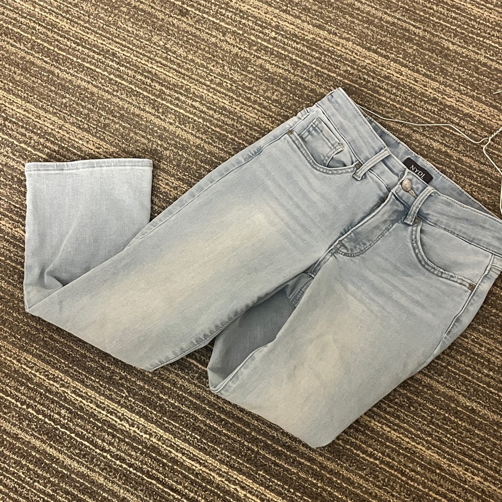 NYDJ Marilyn Straight Light Gray Ankle Jeans